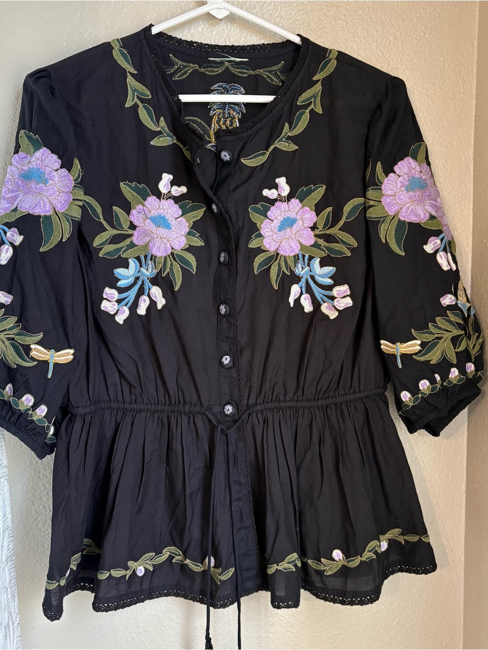 Farm Rio Embroidered Blouse